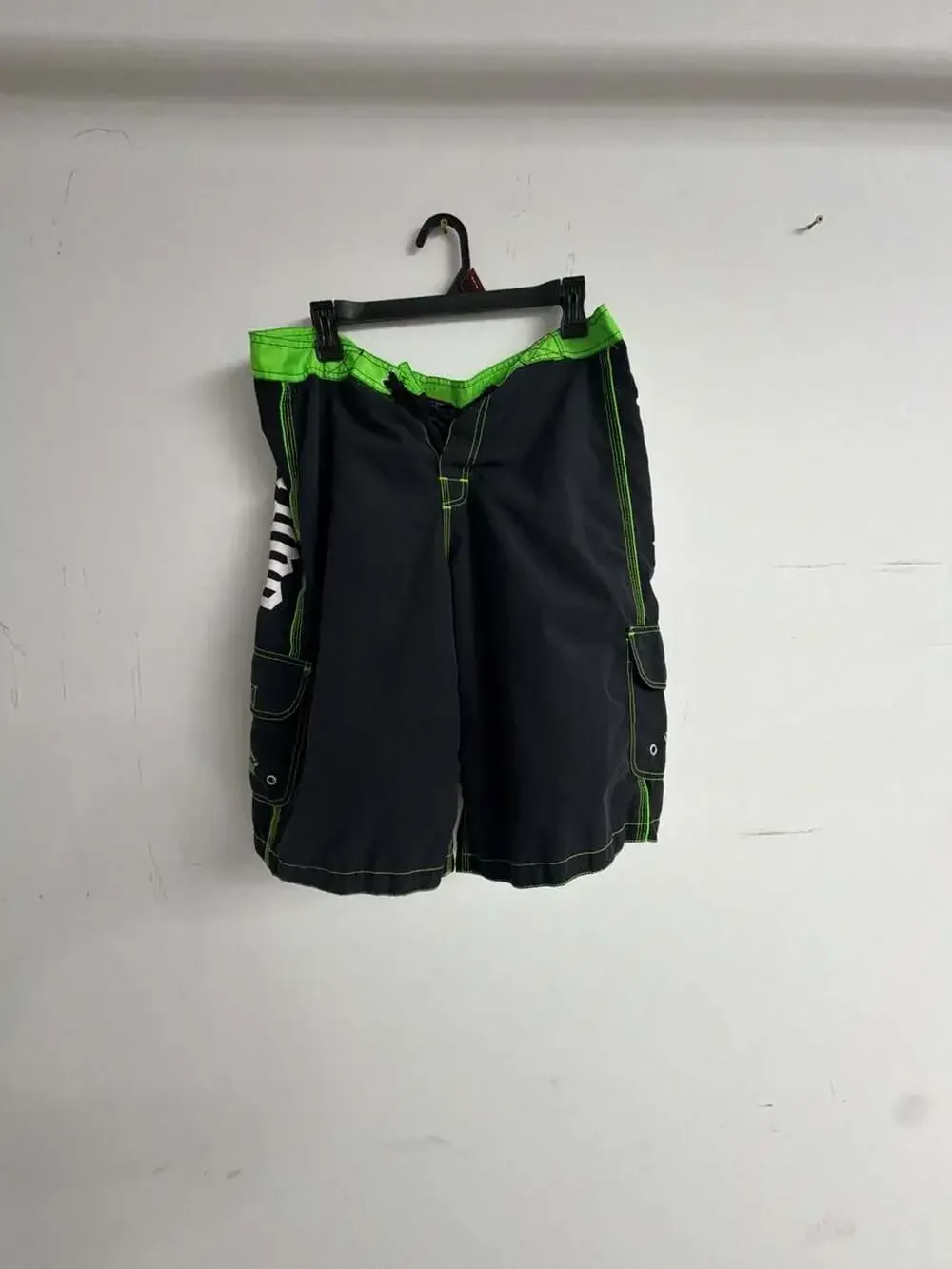 Corona Extra Licensed Fifth Sun Graphics Men's Black and Neon Green Board Shorts